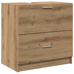 vidaXL Badrumssk&aring;p Artisan Ek 59 x 37 x 59 cm Konstruerat tr&auml;