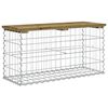 vidaXL Tr&auml;dg&aring;rdsb&auml;nk gabion-design 83x31,5x42 cm impregnerad furu