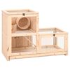 vidaXL Hamsterbur 81x40x60 cm massivt grantr&auml;