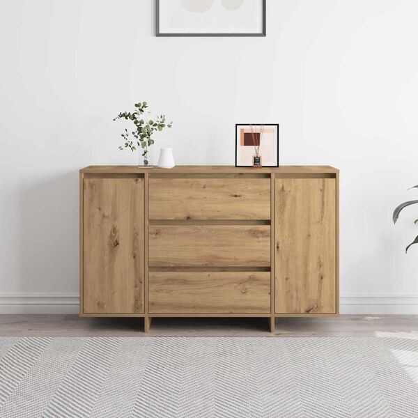 vidaXL Sideboard med l&aring;da Artisan Ek 120 x 41 x 75 cm Konstruerat tr&auml;