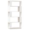 vidaXL Bokhylla/Rumsavdelare vit 80x25x163,5 cm massiv furu