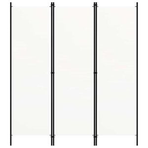 vidaXL Rumsavdelare 3 paneler vit 150x180 cm