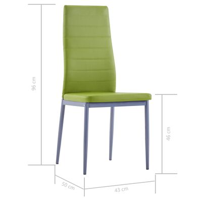 vidaXL Matbord och stolar 5 delar grön
