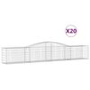 vidaXL Gabioner b&aring;gformade 20 st 400x50x60/80 cm galvaniserat j&auml;rn