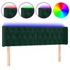vidaXL S&auml;nggavel LED m&ouml;rkgr&ouml;n 163x16x78/88 cm sammet