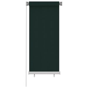 vidaXL Rullgardin utomhus 65 (B) x 140 (H) cm m&ouml;rkgr&ouml;n HDPE