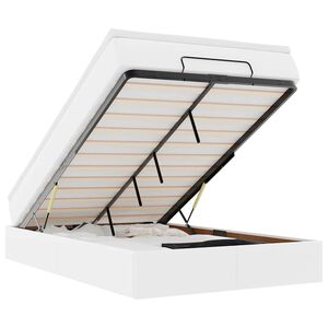 vidaXL Ottoman s&auml;ngram med madrass vit 120x200 cm konstl&auml;der