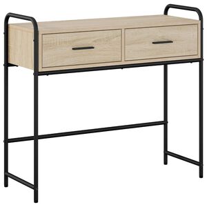 vidaXL Konsolbord Sonoma-ek 90 x 33 x 80,5 cm Konstruerat tr&auml;