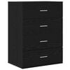 vidaXL Sideboard med l&aring;da Svart Ek 60 x 39 x 80 cm Konstruerat tr&auml;