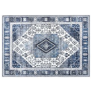 vidaXL Matta ORIZ M&ouml;rkbl&aring; 140 x 200 cm 100% Polyester