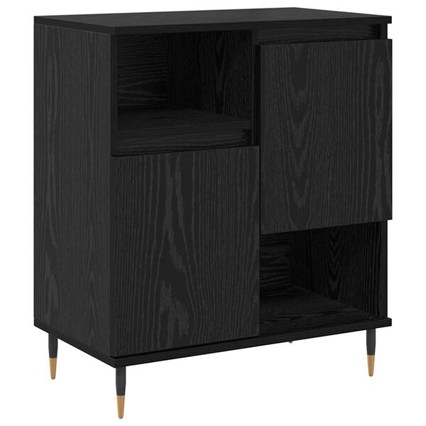 vidaXL Sideboard Svart Ek 60 x 35 x 70 cm
