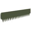 vidaXL Kant f&ouml;r gr&auml;smatta 10 pcs 103 x 25 cm metall Olivgr&ouml;n