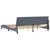 vidaXL Bed Frame without Mattress "Hanko" Dark Grey 200x200 cm Velvet