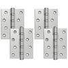 vidaXL G&aring;ngj&auml;rn 4 st 100 x 78 x 13 mm Silver St&aring;l