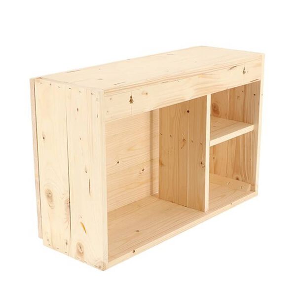 Esschert Design V&auml;ggmonterat barbord med utf&auml;llbar hylla M naturf&auml;rgat