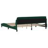 vidaXL Bed Frame "Dover" Dark Green 200x200 cm Velvet