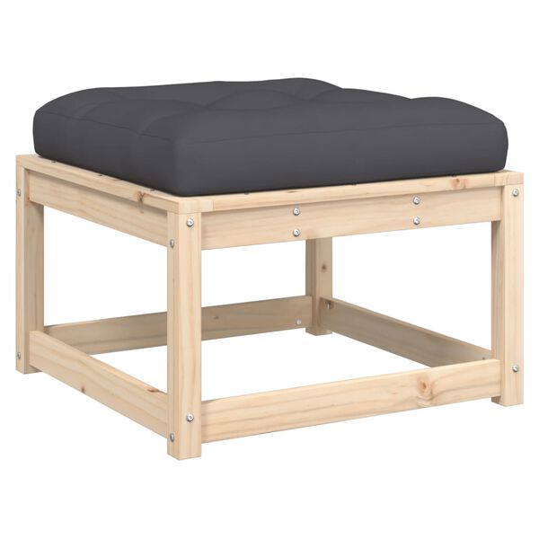 vidaXL Soffgrupp för trädgården med dynor 6 delar massiv furu