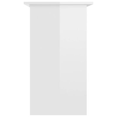 vidaXL Skrivbord vit högglans 80x45x74 cm spånskiva