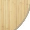 vidaXL Matta rund ljus naturlig 80 cm bambu
