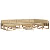 vidaXL Utomhussoffset 9 st Vit och Beige