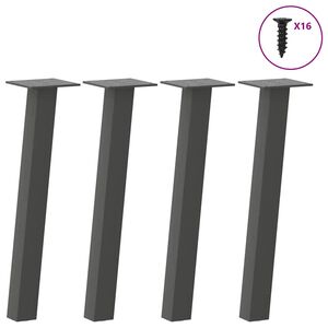 vidaXL Soffbordsben 4 st antracit 30 cm st&aring;l