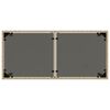 vidaXL Trädgårdsbord med glasskiva beige 115x54x74 cm konstrotting