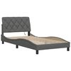 vidaXL Bed Frame without Mattress Dark Grey 100x200 cm Fabric