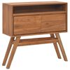 vidaXL Avlastningsbord 80x30x80 cm massiv teak