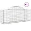vidaXL Gabioner b&aring;gformade 12 st 200x50x80/100 cm galvaniserat j&auml;rn