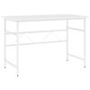vidaXL Datorbord vit 105x55x72 cm MDF och metall