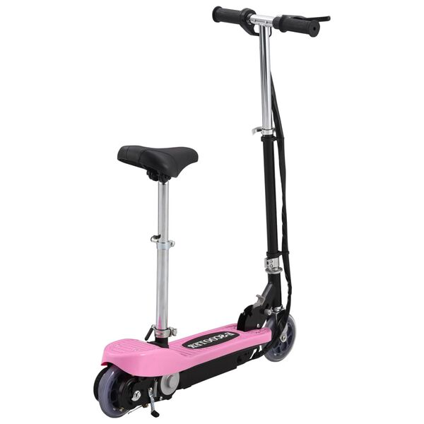 vidaXL Elektrisk sparkcykel med sadel 120 W rosa