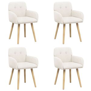 vidaXL Matstolar 4 st Boucl&eacute; Gr&auml;ddvit 59 x 57 x 85 cm