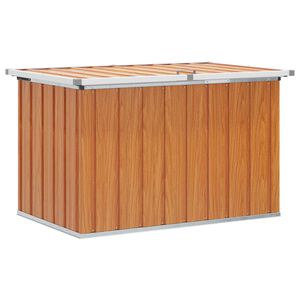 vidaXL Utomhusf&ouml;rvaringsl&aring;da tr&auml; 109 x 67 x 65 cm Galvaniserat st&aring;l