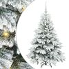 vidaXL Konstgjord julgran med 150 LED-lampor Vit 120 cm PE och PVC
