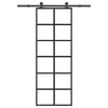 vidaXL Skjutd&ouml;rr med beslagset ESG glas och aluminium 76x205 cm