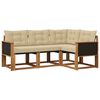vidaXL Utomhussoffset 4 st Naturlig och Beige
