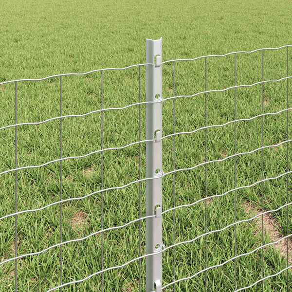 vidaXL St&auml;ngselstolpe 11 pcs Silver 40 cm St&aring;l