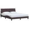 vidaXL Bed Frame without Mattress "Hanko" Dark Brown 160x200 cm Fabric