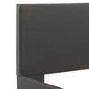 vidaXL Sängram med LEDs utan madrass grå konstläder 90x200 cm
