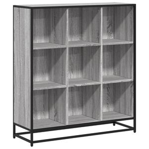 vidaXL Bokhylla gr&aring; sonoma 97,5x33x107,5 cm konstruerat tr&auml; och metall