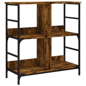 vidaXL Bokhylla r&ouml;kf&auml;rgad ek 78,5x33x82 cm konstruerat tr&auml;