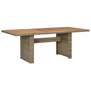 vidaXL Tr&auml;dg&aring;rdsbord brun 200x100x74 cm konstrotting