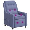 vidaXL Reclinerf&aring;t&ouml;lj med massage Jeansbl&aring; 65 x 93 x 102 cm Tyg