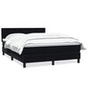 vidaXL Rams&auml;ng med madrass svart 160x210 cm sammet
