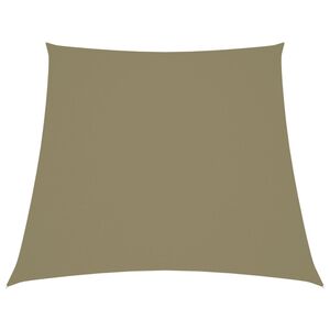 vidaXL Solsegel oxfordtyg trapets 2/4x3 m beige