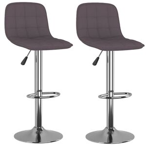 vidaXL Barstolar 2 st taupe tyg