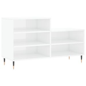 vidaXL Skosk&aring;p vit h&ouml;gglans 102x36x60 cm konstruerat tr&auml;