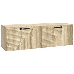vidaXL V&auml;ggmonterad TV-b&auml;nk Sonoma-ek 98 x 31 x 30 cm Konstruerat tr&auml;