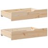 vidaXL S&auml;ngl&aring;dor med hjul 2 st 85x55x17 cm massiv furu