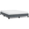vidaXL S&auml;ngram utan madrass m&ouml;rkgr&aring; 152x203 cm queen size sammet